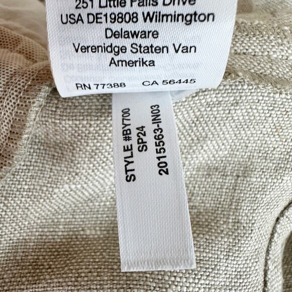 J.Crew Cropped Bustier Peplum Top Heavyweight Linen Flax Beige Preppy US 14 NWT - Picture 9 of 11